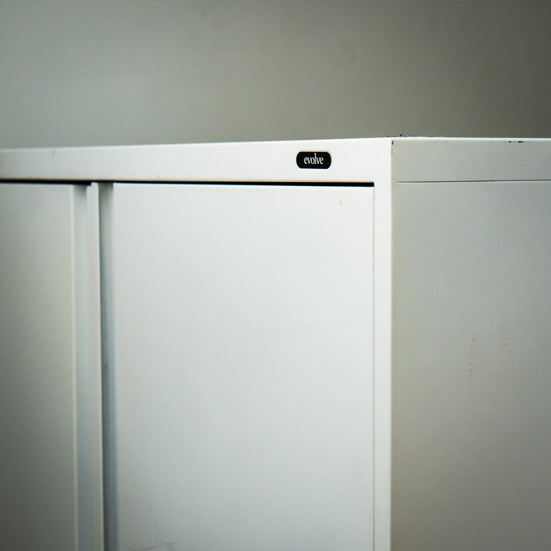 2-Door White Steel Filing Cabinet, 36-Inch Wide