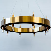 Open Circle Bronze Chandelier - 24" W x 3" H