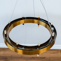 Open Circle Bronze Chandelier - 24" W x 3" H