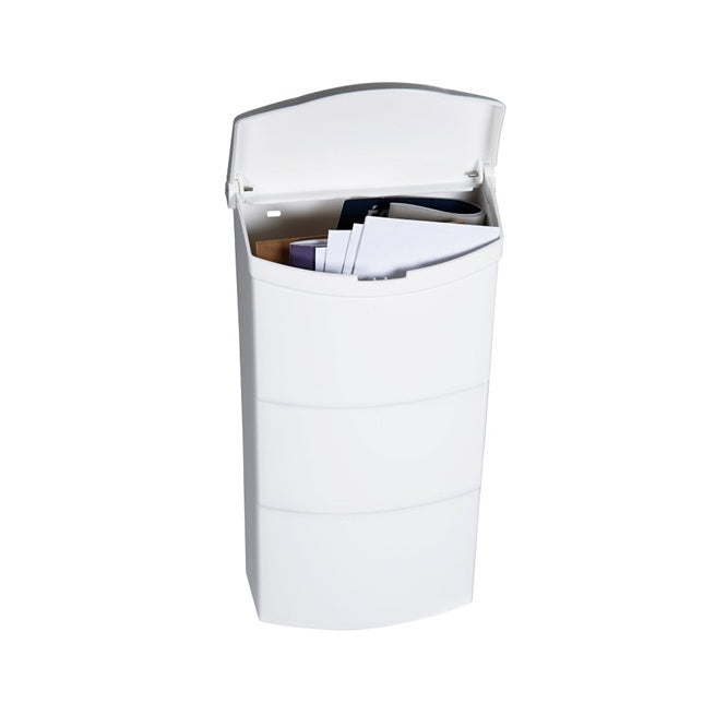 8x14-inch Plastic Vertical Mailbox in White