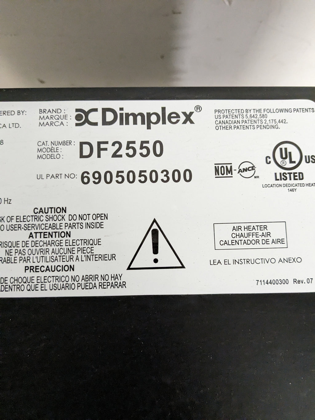 Dimplex Electric fireplace DF2550 – 26"
