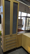 Angled Honey Maple Kitchen with Black Stone