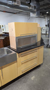 Angled Honey Maple Kitchen with Black Stone