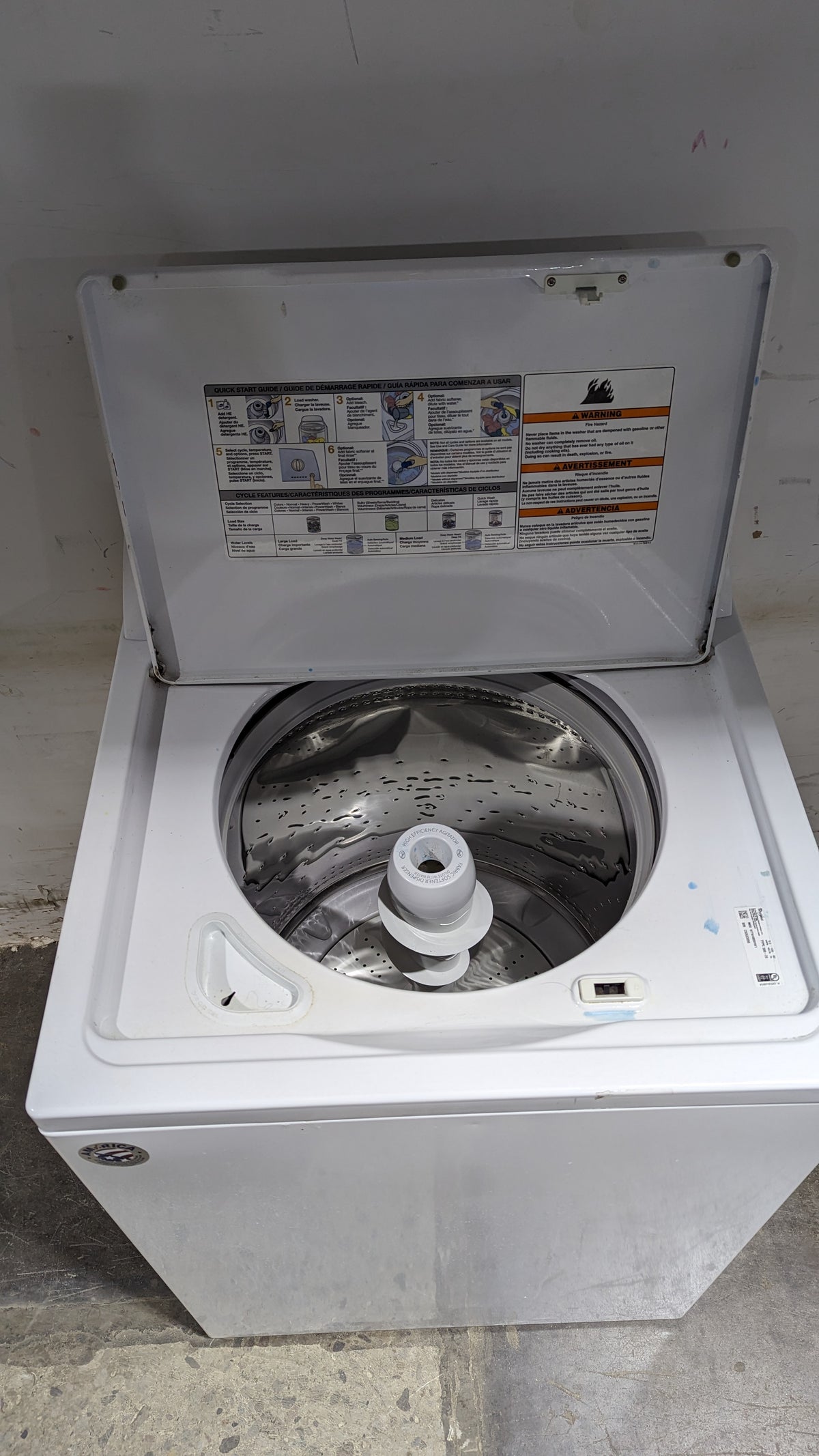 27"W Whirlpool Top-Loading Washing Machine