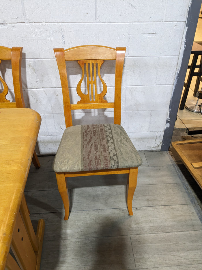 Solid Wood Dining Set w/ 3 Chairs