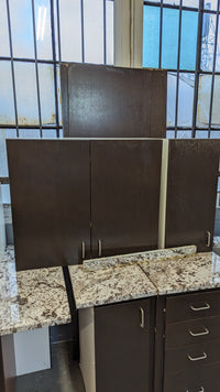 Ebony Kitchen w/ Grey Natural Stone & Island