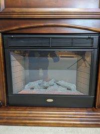 Mahogany Finish Fireplace Mantel w/ Coleman Electric Fireplace