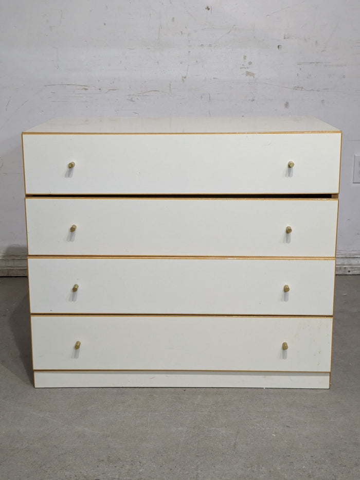 Modern White Dresser with Gold Hardware