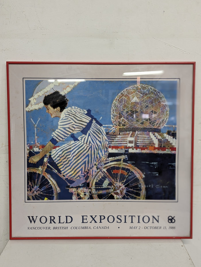 World Expo 86/Girl in Motion by Robert Genn Framed Art Work