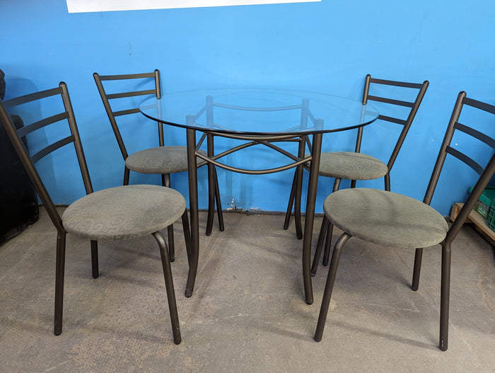 AMISCO Glass Table and 4 Chairs