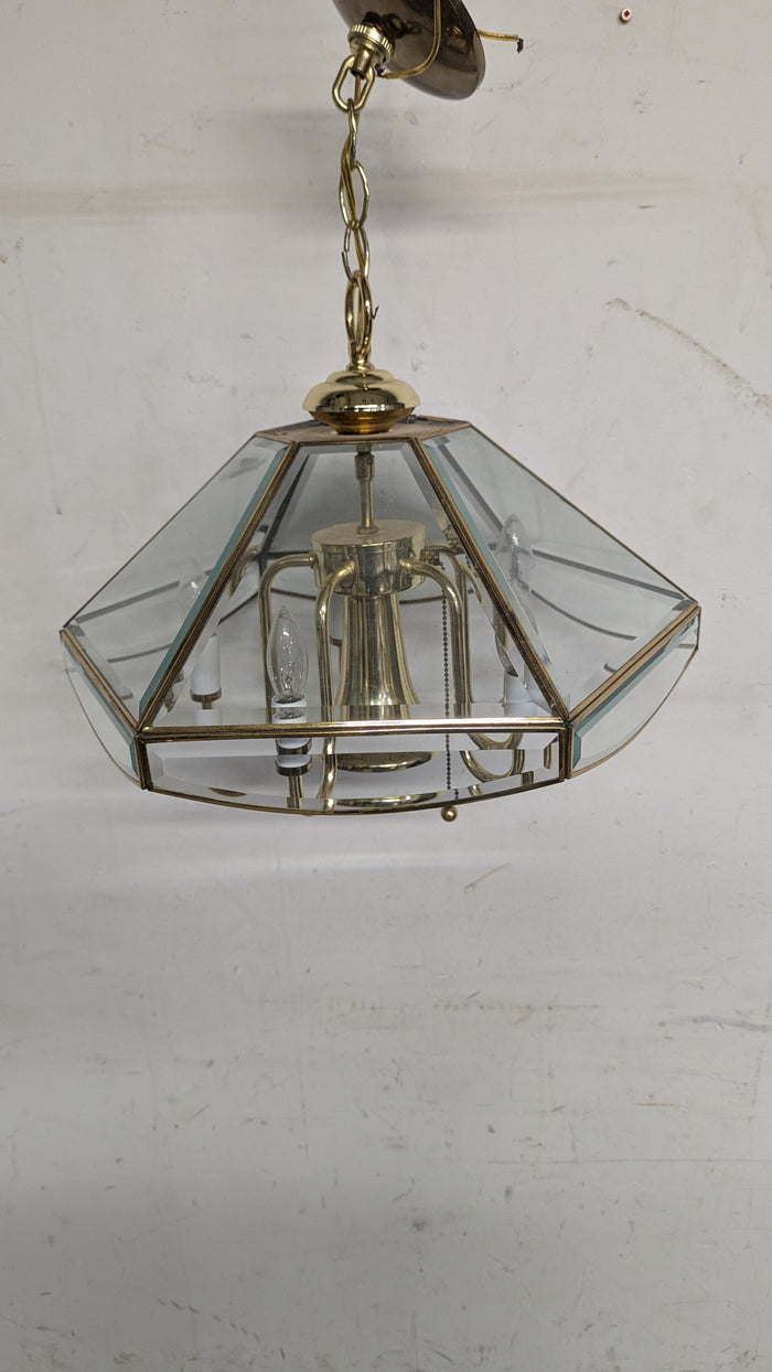 18"W 6-Light Brass Chandelier