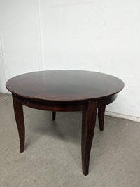 45" Round Merlot Stained Dining Table