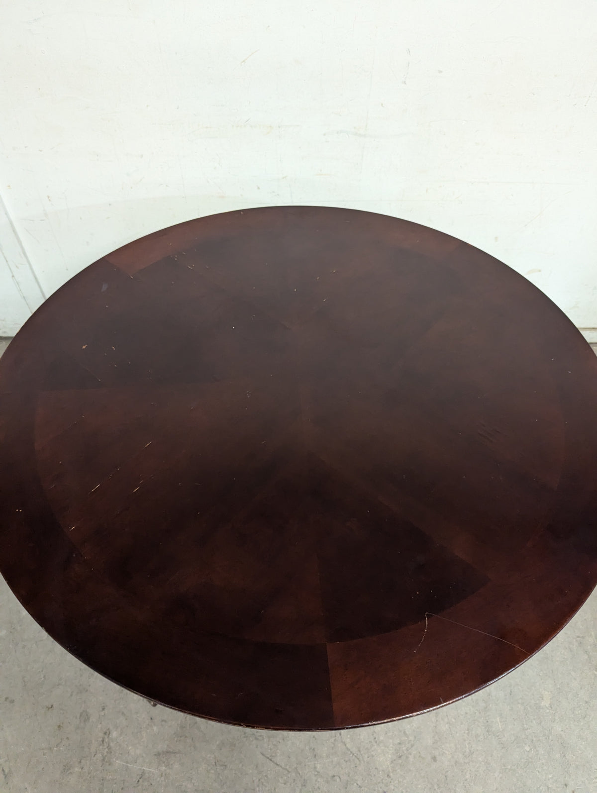 45" Round Merlot Stained Dining Table