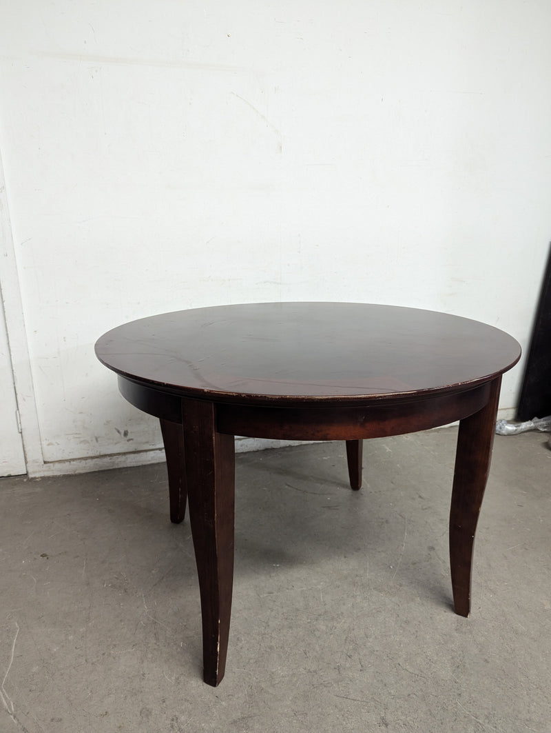 45" Round Merlot Stained Dining Table