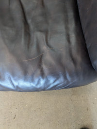 Dark Brown Genuine Leather Armchair