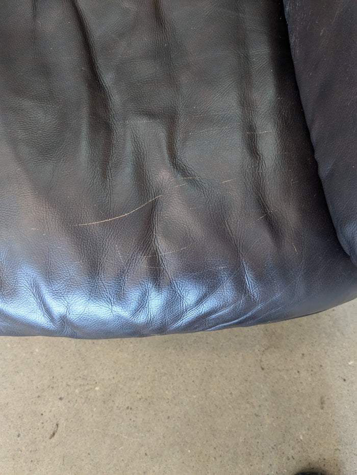 Dark Brown Genuine Leather Armchair