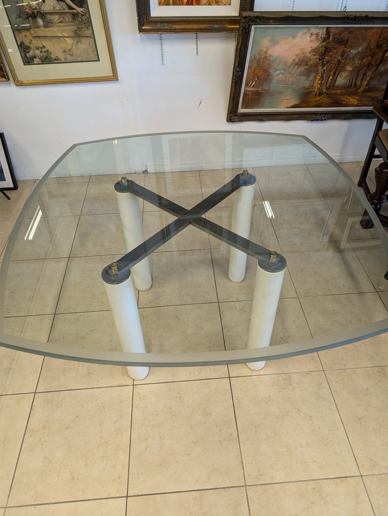 Square Glass Dining Table