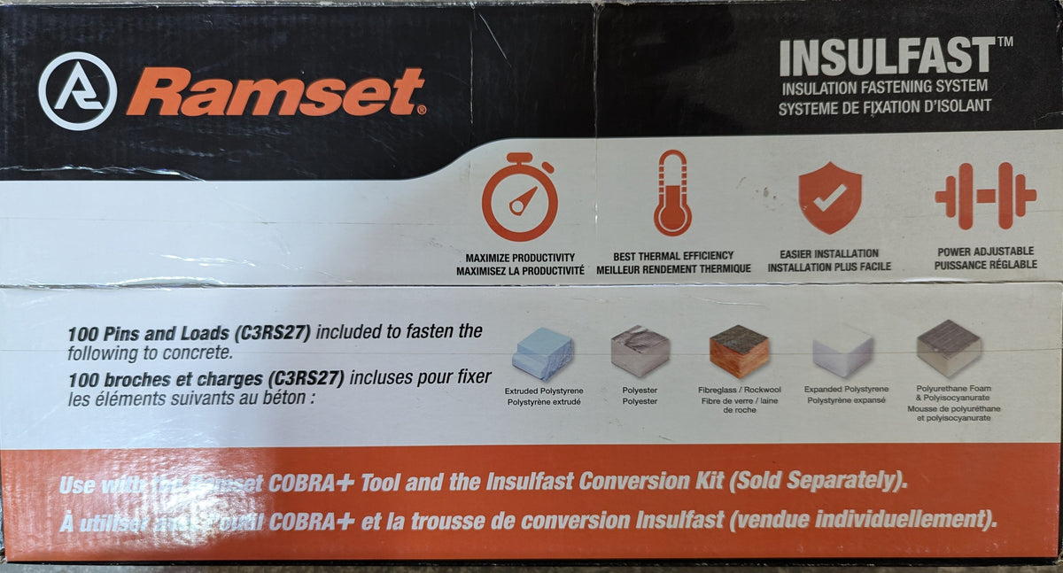 RAMSET 1-1/2" INSULFAST Pins With Loads