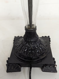 Vintage Art Deco Style Metal/Glass Table Lamp with Shade