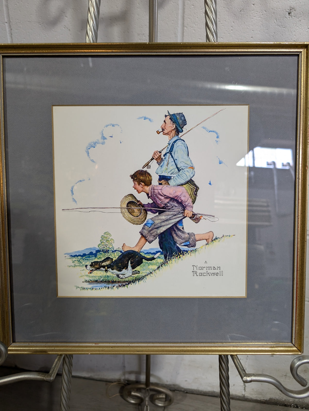 "Gone Fishing" by Norman Rockwell Artwork