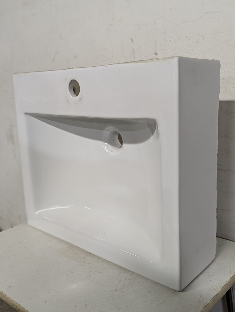 20.5"W Rectangular White Porcelain Sink