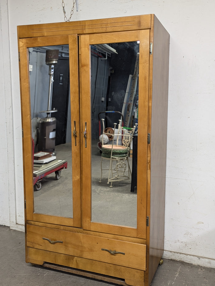 Custom Made 67"H Mirror Door Armoire/Wardrobe