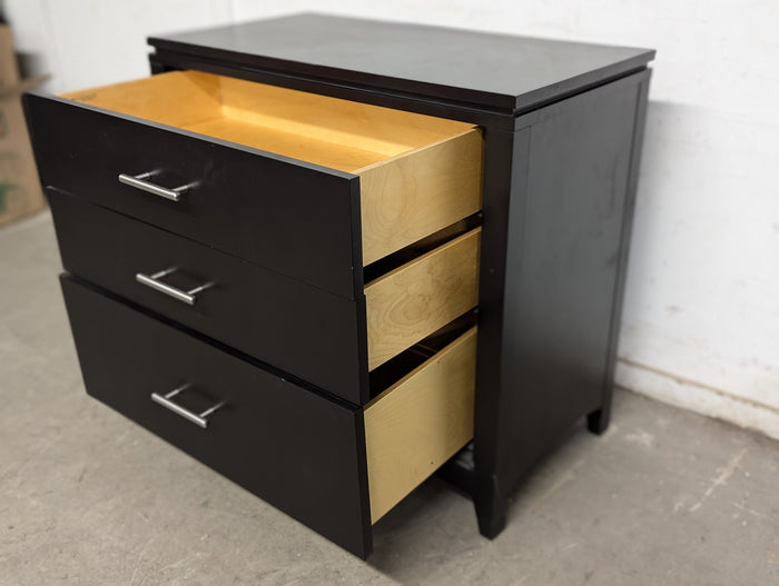 BERMAN FALK Black 3-Drawer Chest/Dresser