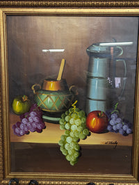 Gold Wood Framed Fruit Art Work