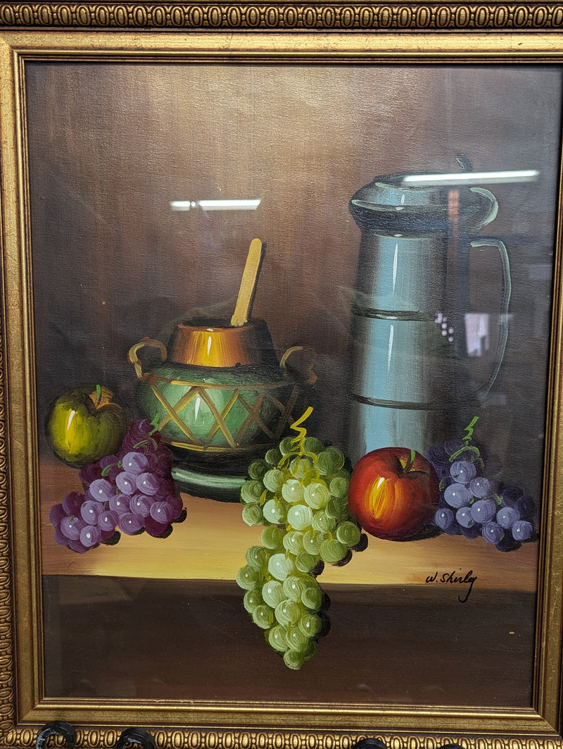 Gold Wood Framed Fruit Art Work