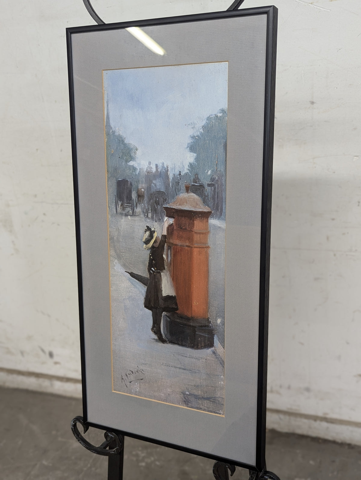 "Posting A Letter" Framed Print by Albert Ludovici Jnr