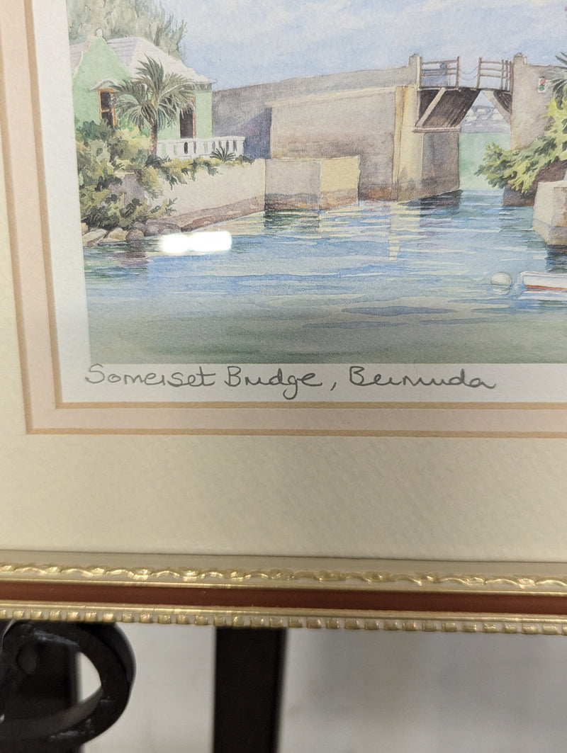 "Somerset Bridge, Bermuda" By Carole Holding Oil Painting Artwork