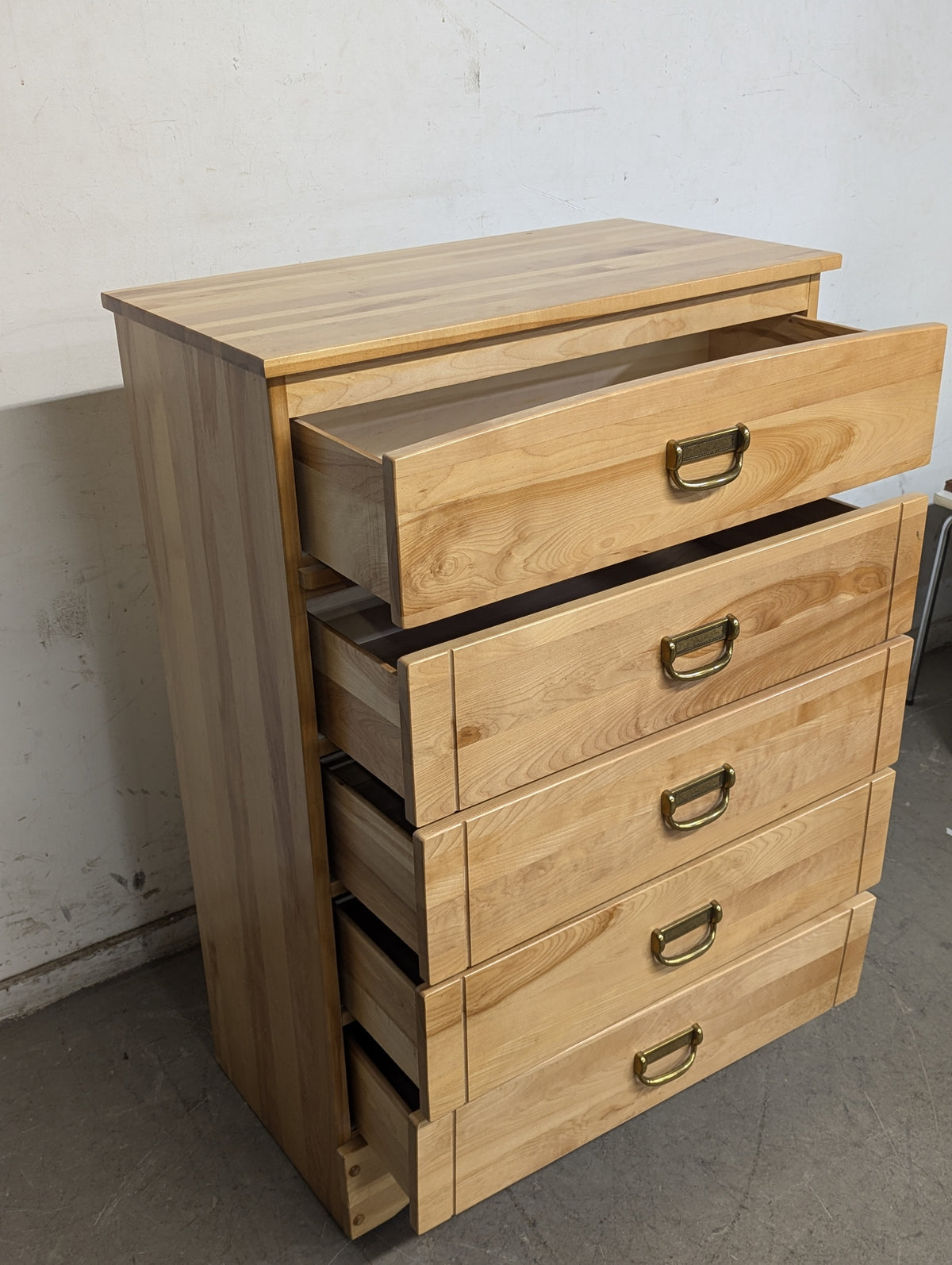 46.5"H 5-Drawer Maple Dresser/Tallboy