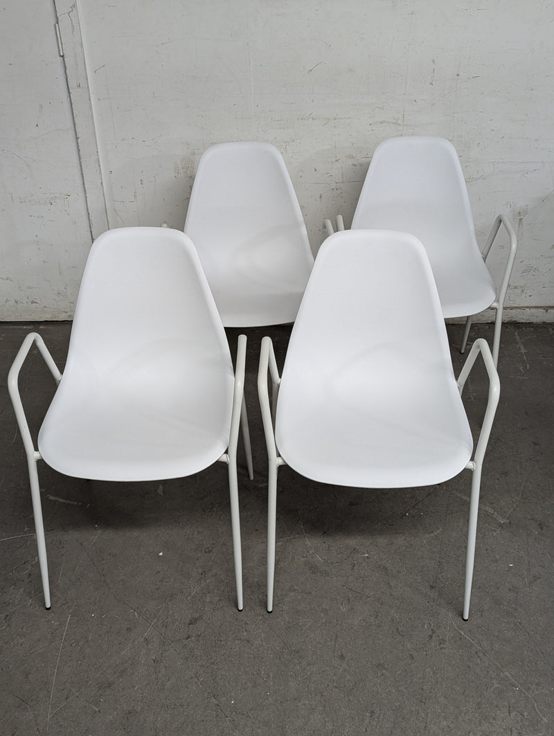 WAZO FURNITURE Set of 4 ELLEN White Armchairs