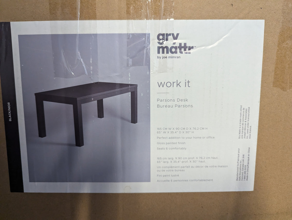 Gry Mattr Parsons Desk - Black