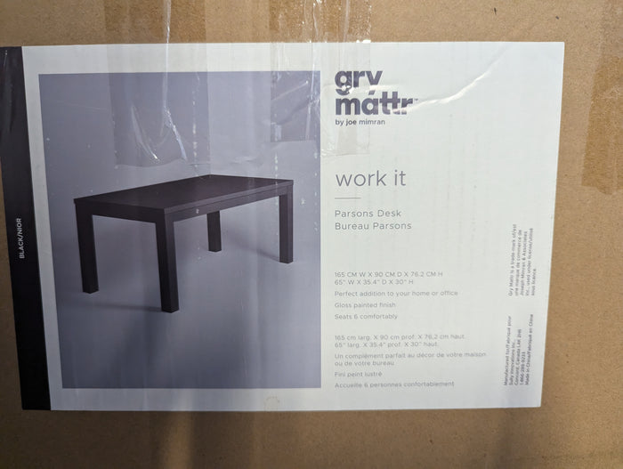 Gry Mattr Parsons Desk - Black