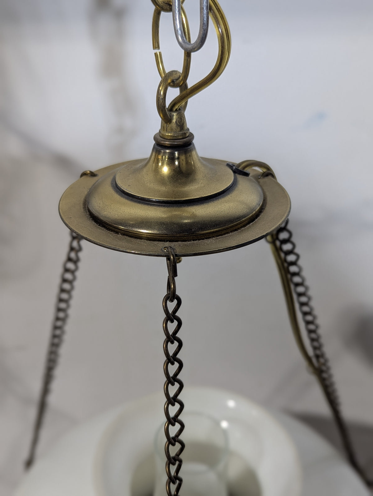 13"W French Style Brass Faux Gas Chandelier