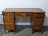 49"W Antique Mahogany Kneehole Desk