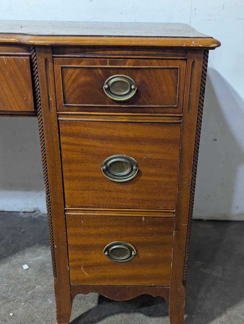 49"W Antique Mahogany Kneehole Desk