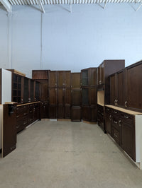 Chocolate Brown Kitchen with Birdcage Accents