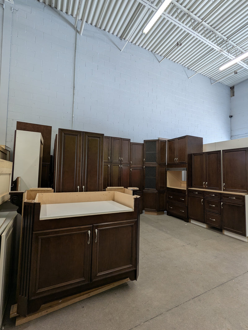 Chocolate Brown Kitchen with Birdcage Accents
