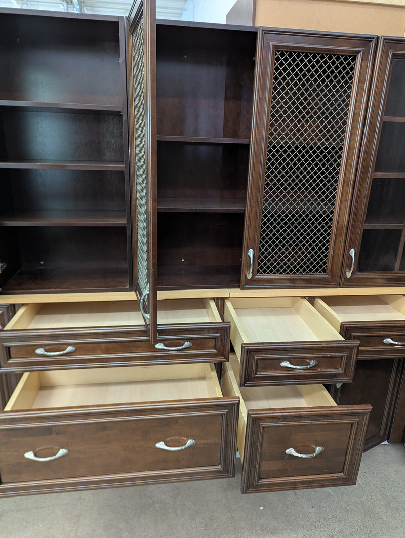 Chocolate Brown Kitchen with Birdcage Accents
