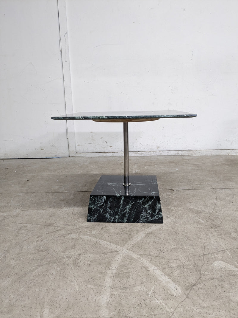 22" Green Marble Side Table