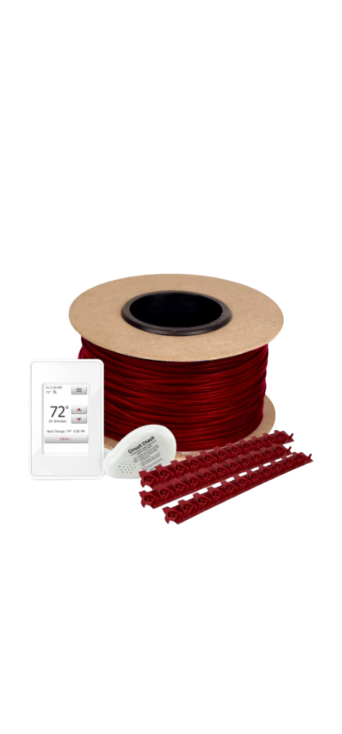 WarmlyYours Cable Kit 65' with Strips & nSpire Touch Thermostat (16.25 sq. ft)