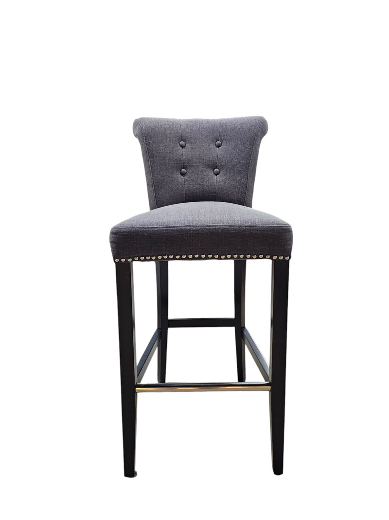 Studded Barstool - Charcoal