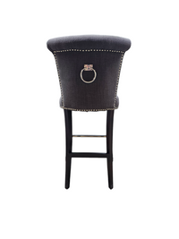 Studded Barstool - Charcoal