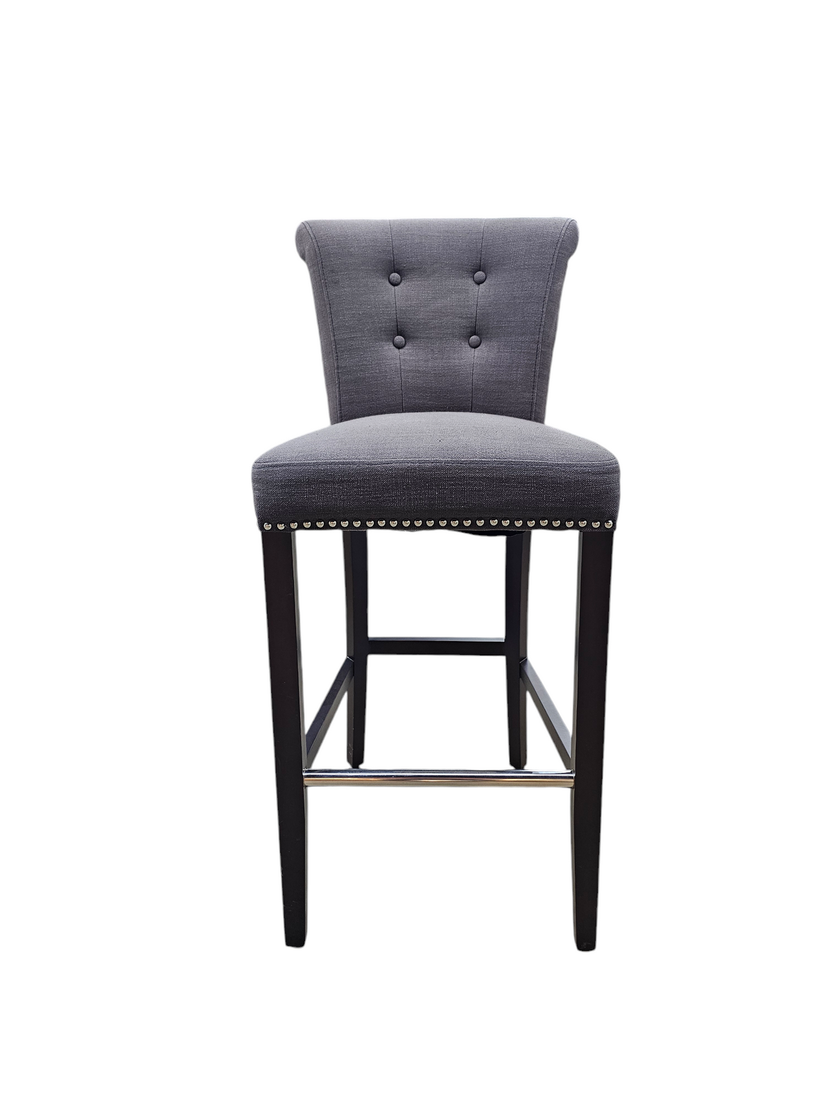 Studded Barstool - Smoke Grey