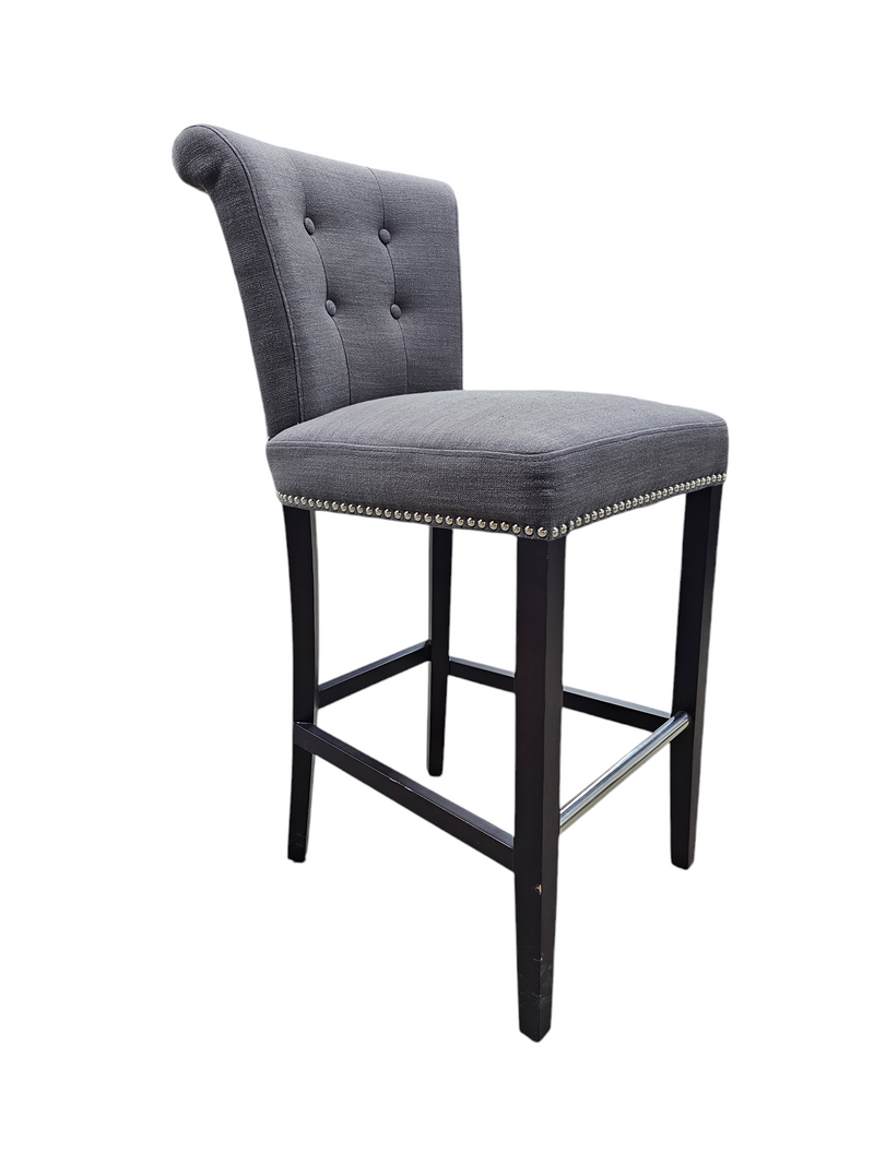 Studded Barstool - Smoke Grey