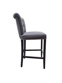 Studded Barstool - Smoke Grey