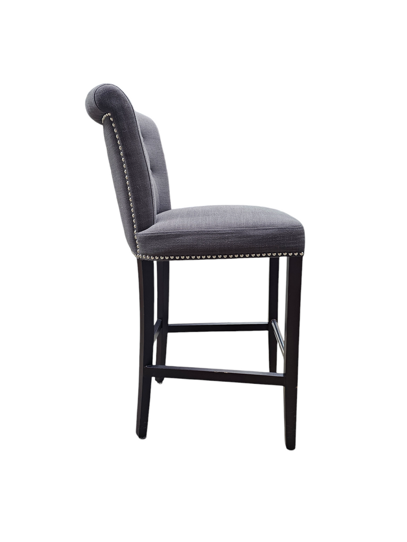 Studded Barstool - Smoke Grey