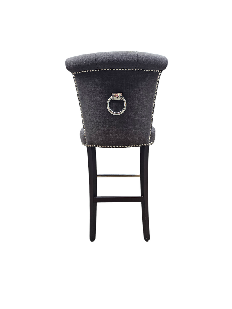 Studded Barstool - Smoke Grey